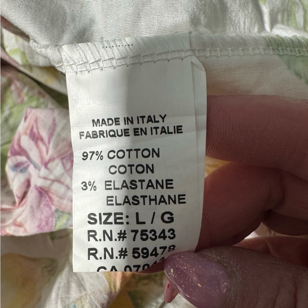 NWT Bellambia Cotton Maxi Summer Dress Size Large Tropical Floral Tiered Italy - Picture 7 of 11